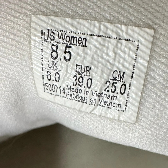 Vans Gold Checkered Low Top Sneakers Women US 8.5 - Picture 12 of 12